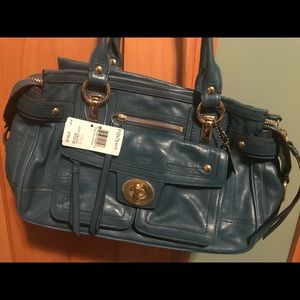 Authentic Coach Vintage Leather Lindsay Handbag